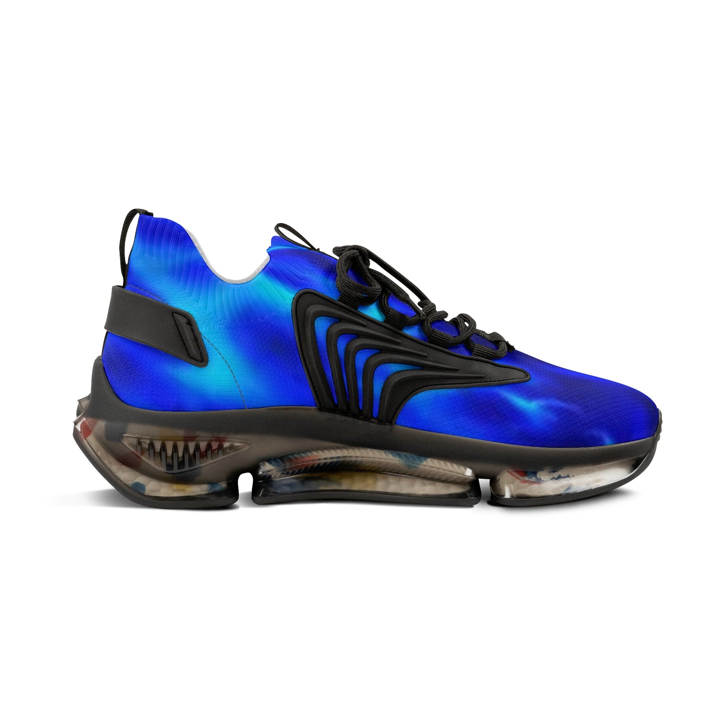 Blue Flame-Men's Mesh Sneakers