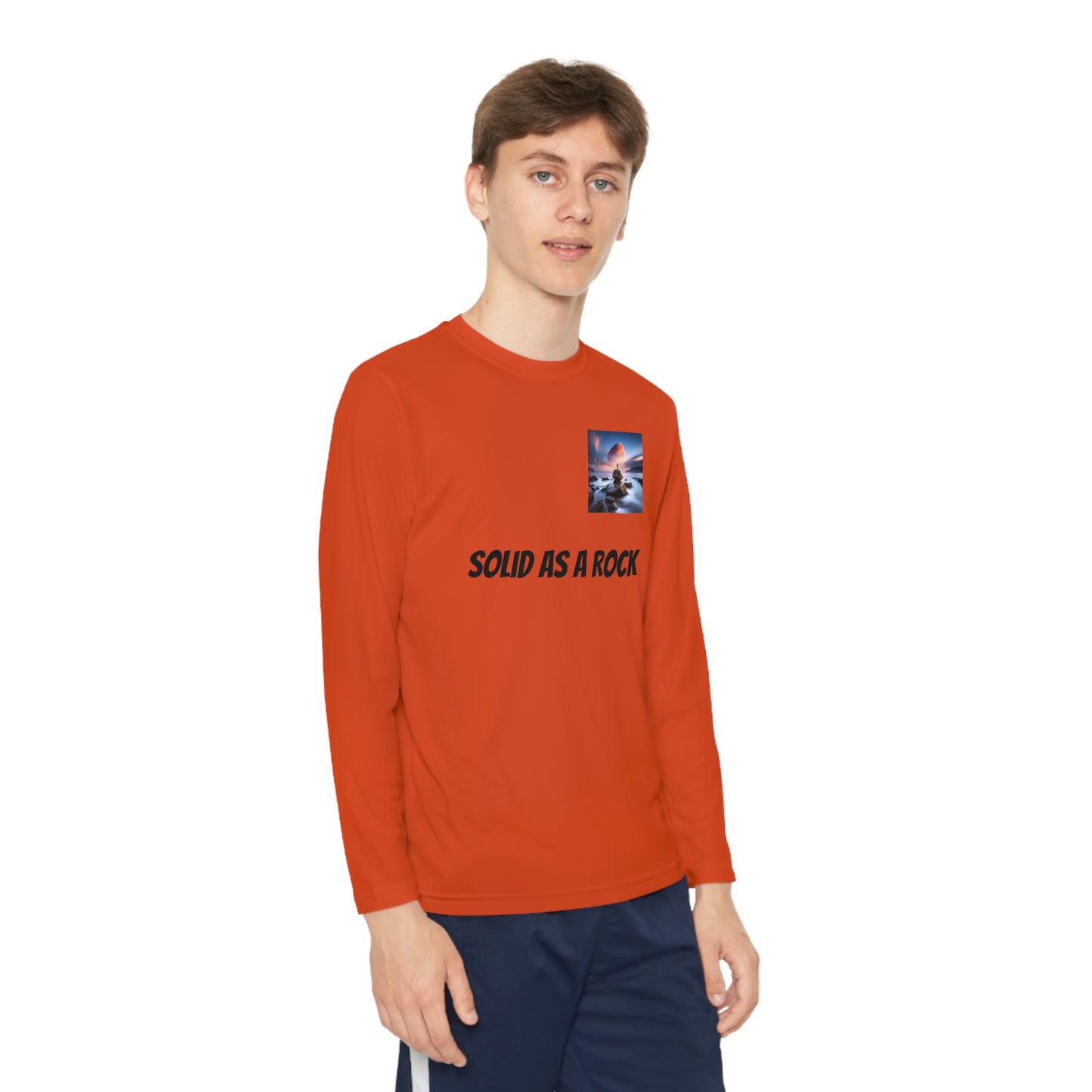 Solid As A Rock Youth Long Sleeve Competitor Tee