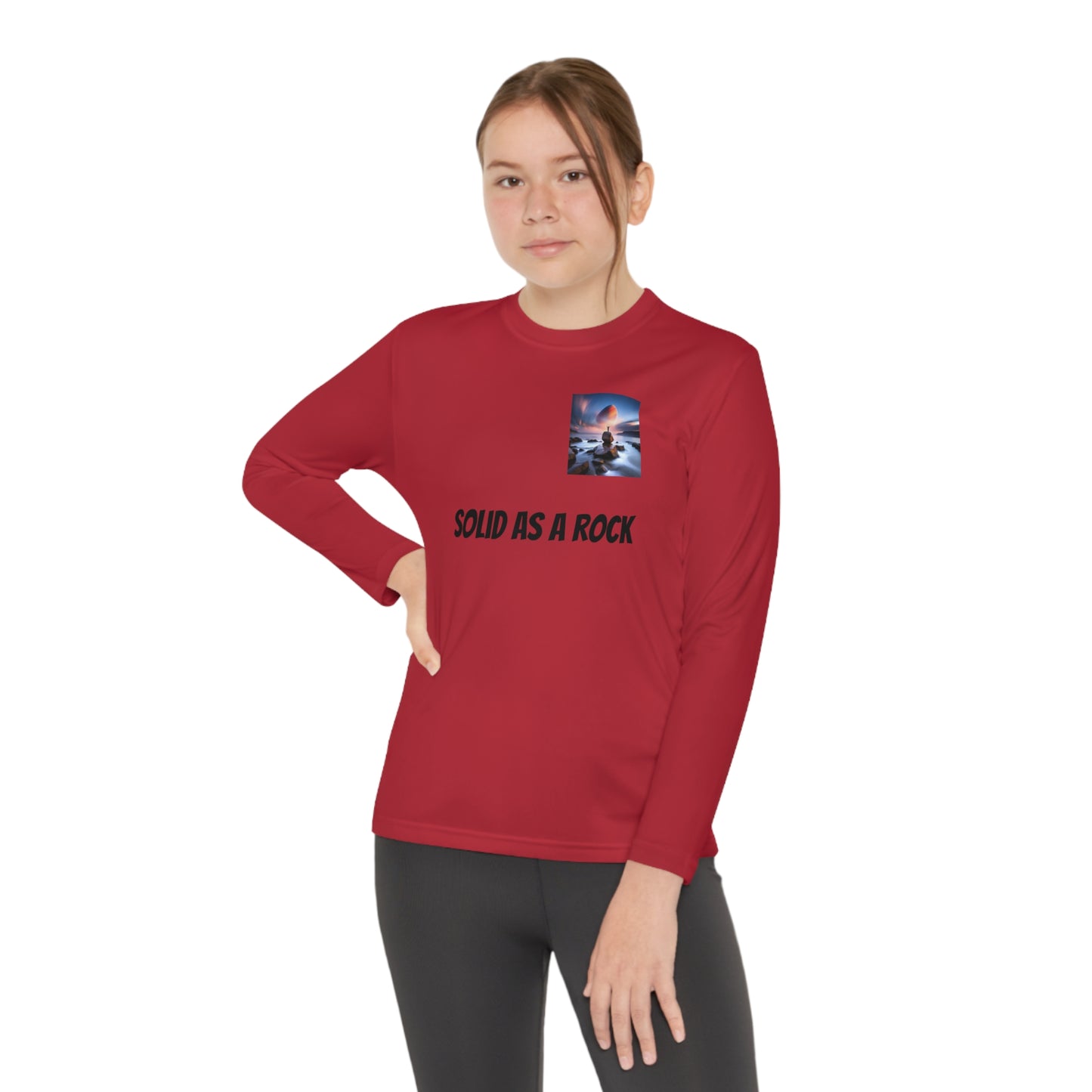 Solid As A Rock Youth Long Sleeve Competitor Tee