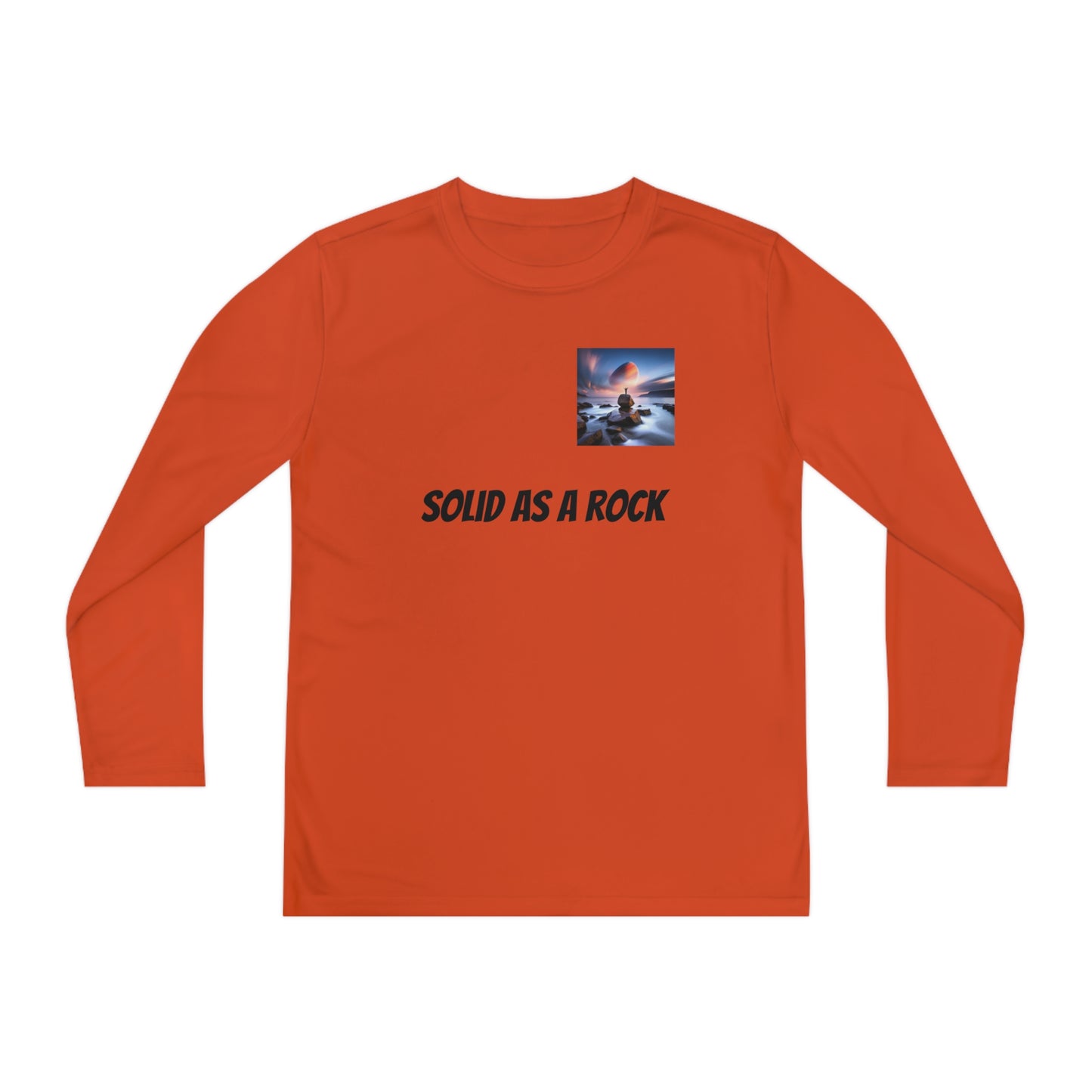 Solid As A Rock Youth Long Sleeve Competitor Tee