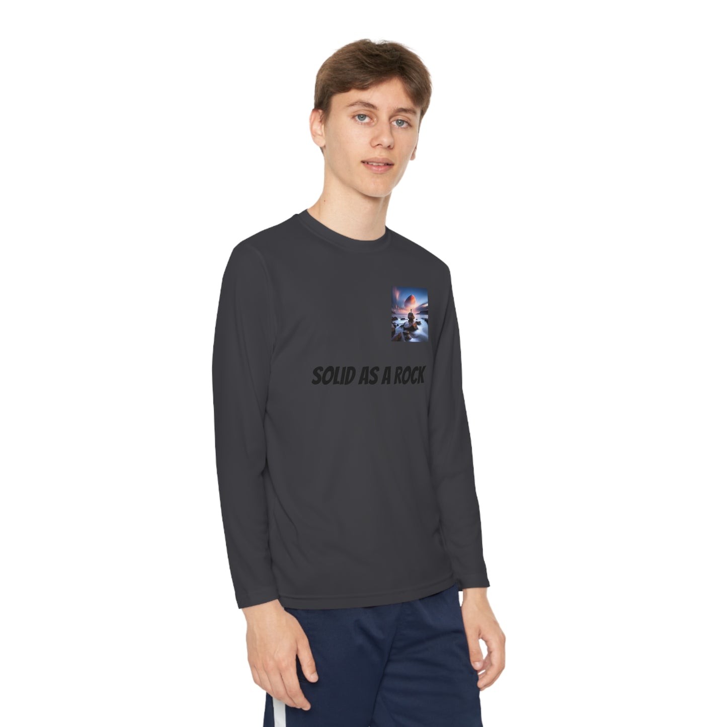 Solid As A Rock Youth Long Sleeve Competitor Tee