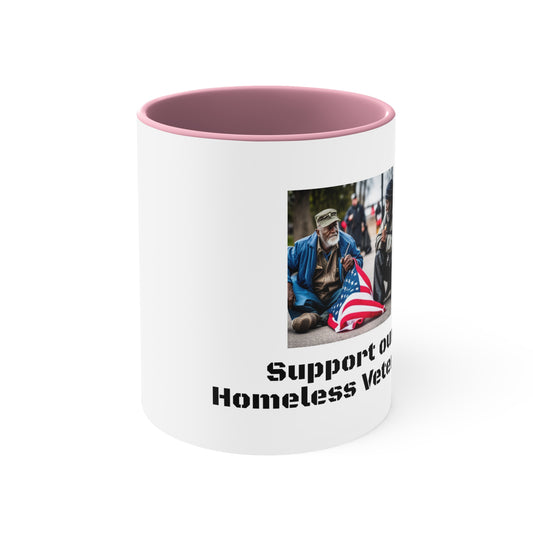 Support our Homeless Veterans Accent Coffee Mug, 11oz