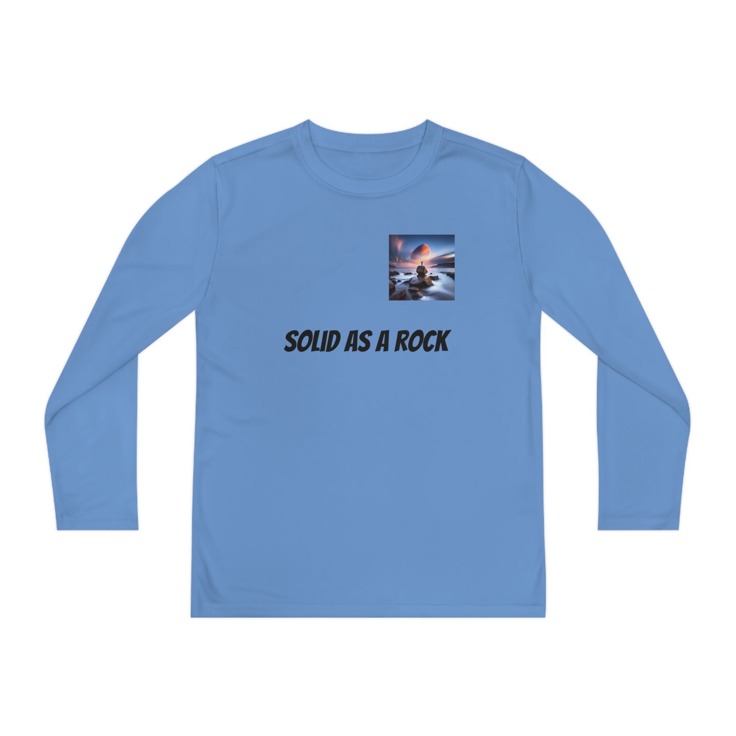 Solid As A Rock Youth Long Sleeve Competitor Tee