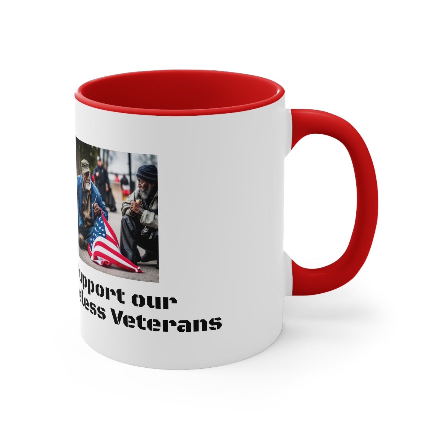 Support our Homeless Veterans Accent Coffee Mug, 11oz