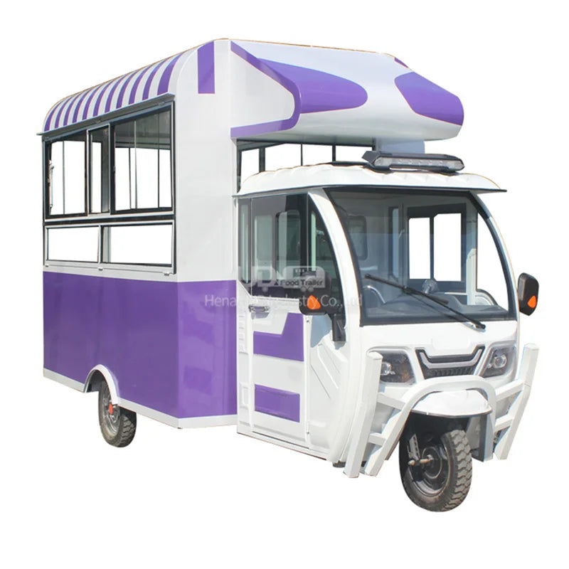 Mobile Electric Tuk Tuk Piaggio Tricycle Ice Cream Cart Donut Waffle Hot Dog Fryer Food Truck Mobile Food Van for Sale
