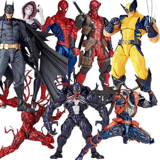 Amazing Yamaguchi Revoltech Deadpool GAMBIT X-MEN Magneto Batman Dark Knight X-Men Wolverine Logan Howlett Action Figure Toys