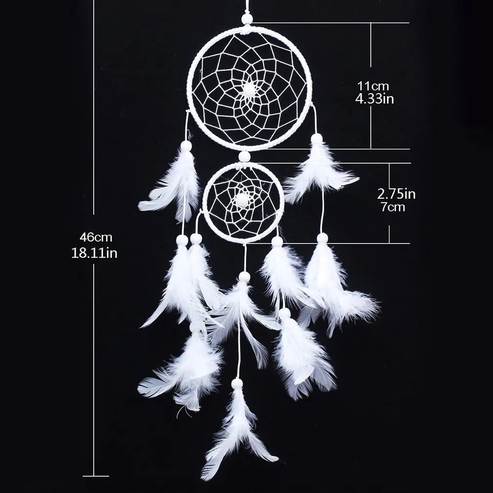 Korean Version Feather Crafts Dream Catcher Aerial Charm Creative Dream Catcher Wind Chimes Creative Bedroom Decoration