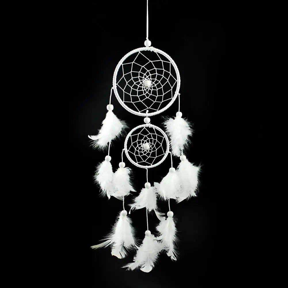 Wind Chimes Handmade Dream Catcher Net With Feathers Wall Hanging Dreamcatcher Craft Gift Christmas Decoration For Home