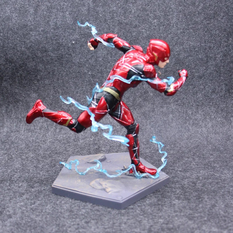 Super Hero Justice League The Flash Action Figure Running Statue Action Figure Models Toys 18cm