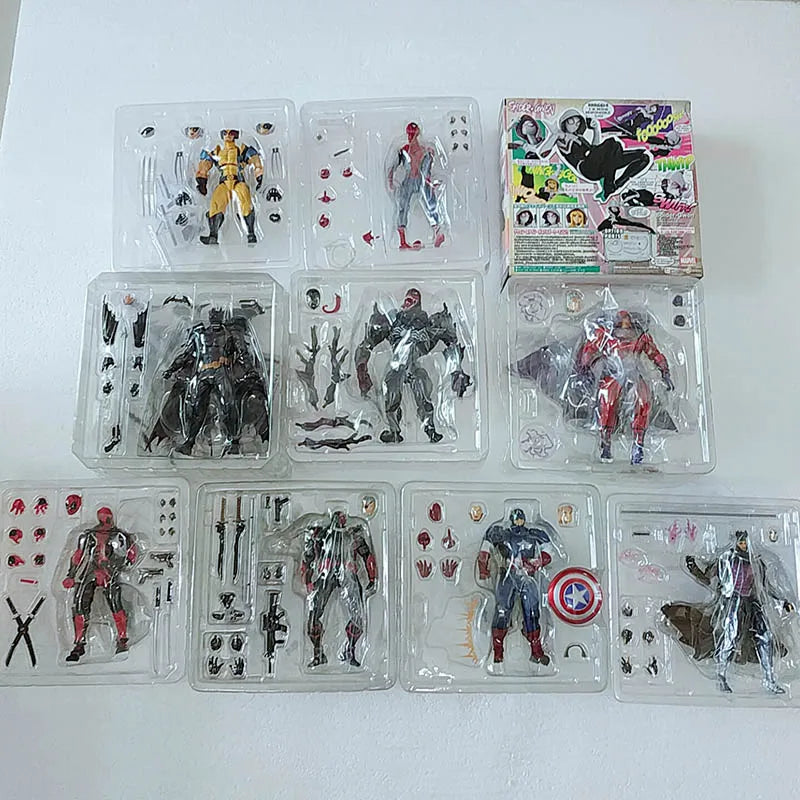 Amazing Yamaguchi Revoltech Deadpool GAMBIT X-MEN Magneto Batman Dark Knight X-Men Wolverine Logan Howlett Action Figure Toys