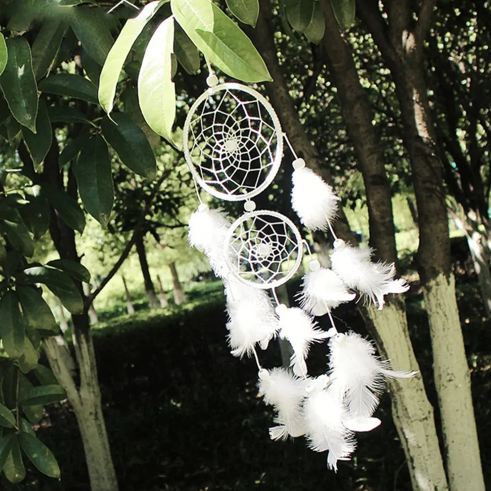 Korean Version Feather Crafts Dream Catcher Aerial Charm Creative Dream Catcher Wind Chimes Creative Bedroom Decoration