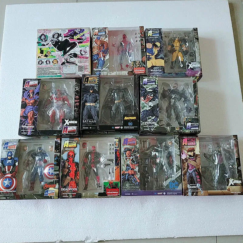 Amazing Yamaguchi Revoltech Deadpool GAMBIT X-MEN Magneto Batman Dark Knight X-Men Wolverine Logan Howlett Action Figure Toys