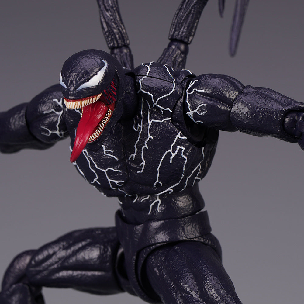 20cm Venom Symbiont Action Figure Joint Movable Toys Change Face Statue Model Doll Collectible For Toy Gift