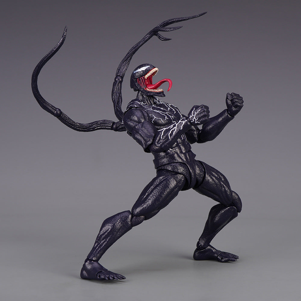 20cm Venom Symbiont Action Figure Joint Movable Toys Change Face Statue Model Doll Collectible For Toy Gift