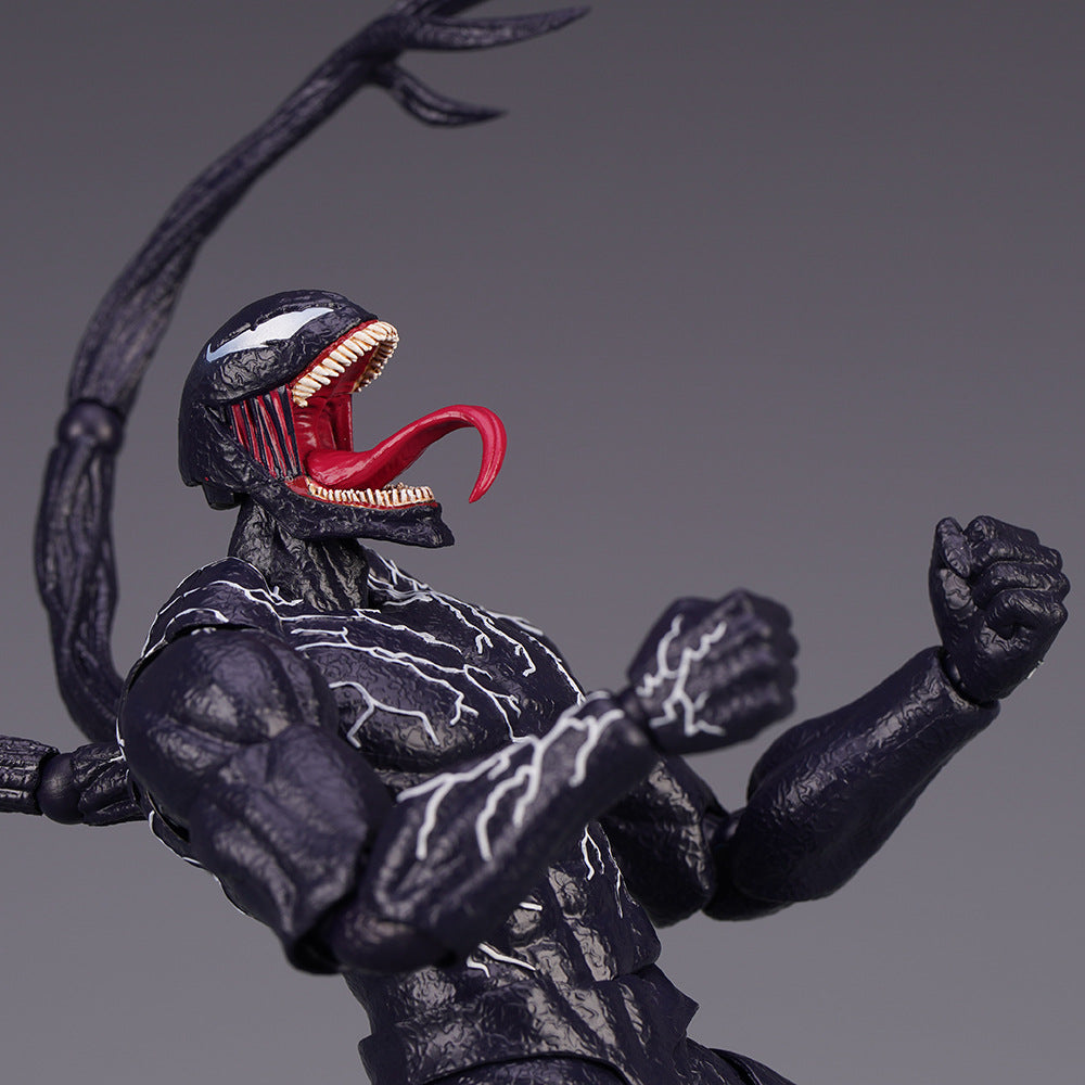 20cm Venom Symbiont Action Figure Joint Movable Toys Change Face Statue Model Doll Collectible For Toy Gift