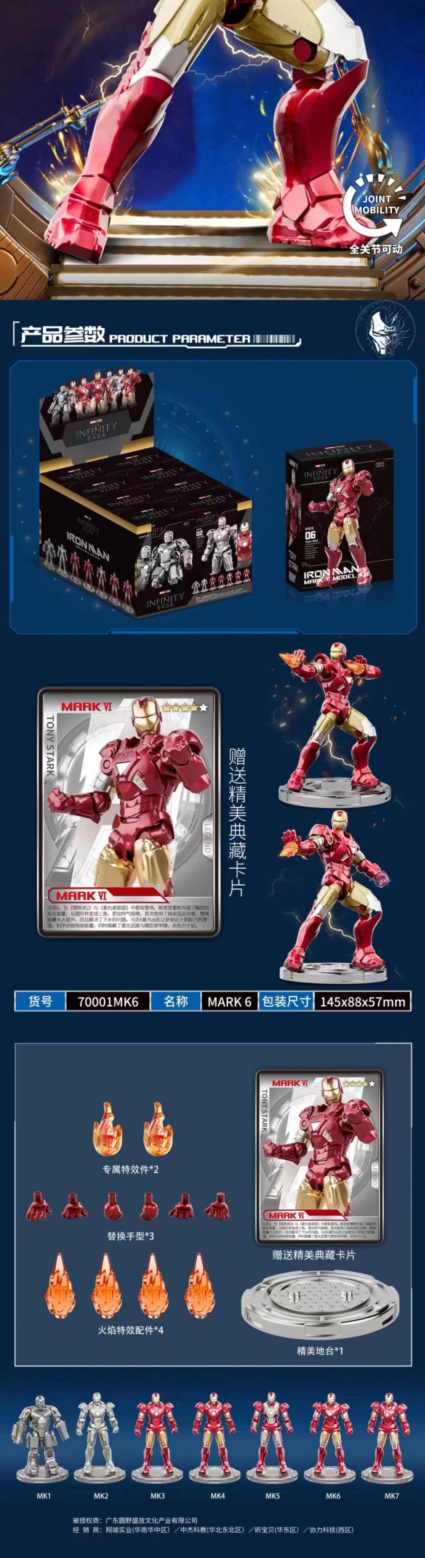 Original Iron Man Blocks Bricks Building Piston MK8 MK9 MK10 MK11 MK12 MK13 MK14 Legends Tony Stark DIY Toys Model Action Figure