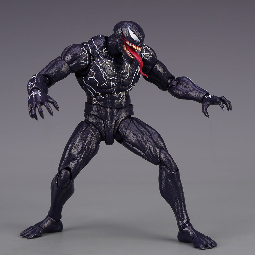 20cm Venom Symbiont Action Figure Joint Movable Toys Change Face Statue Model Doll Collectible For Toy Gift