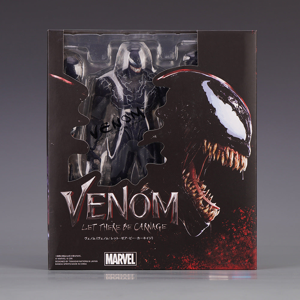 20cm Venom Symbiont Action Figure Joint Movable Toys Change Face Statue Model Doll Collectible For Toy Gift