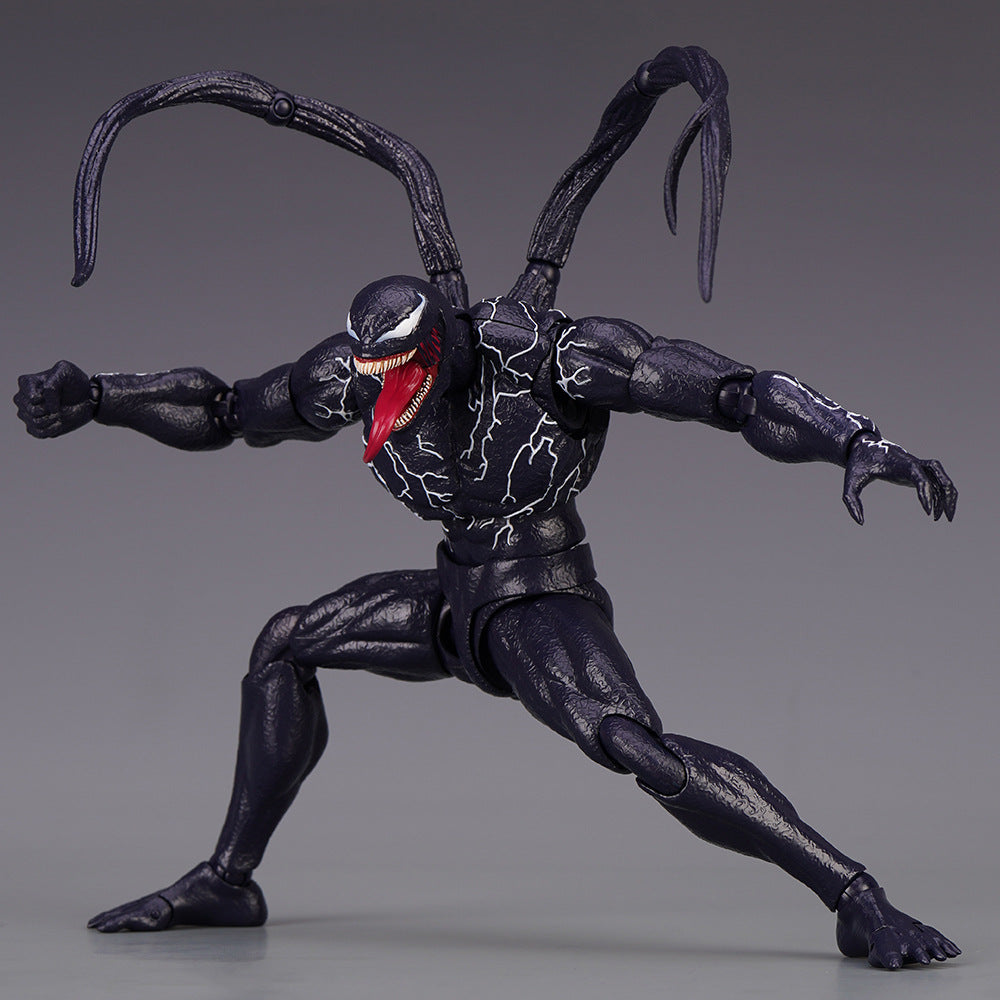 20cm Venom Symbiont Action Figure Joint Movable Toys Change Face Statue Model Doll Collectible For Toy Gift