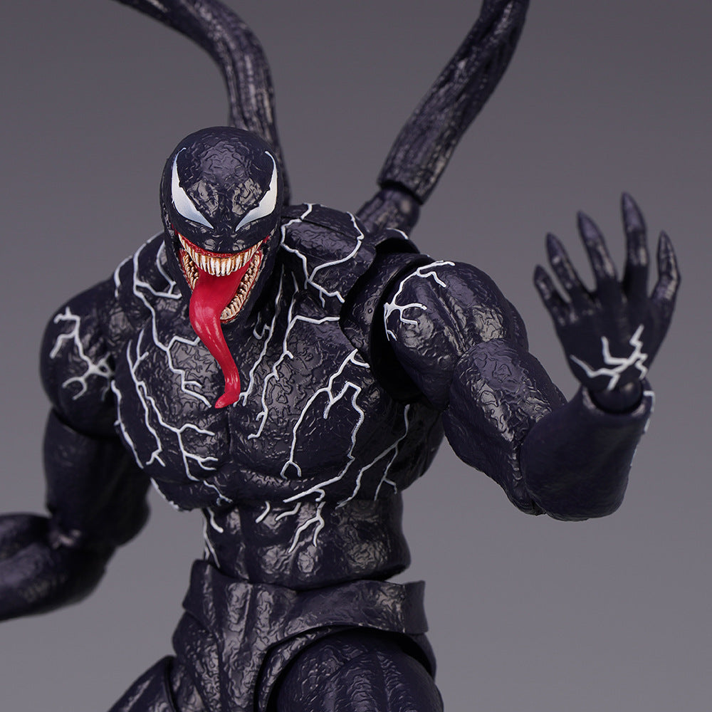 20cm Venom Symbiont Action Figure Joint Movable Toys Change Face Statue Model Doll Collectible For Toy Gift