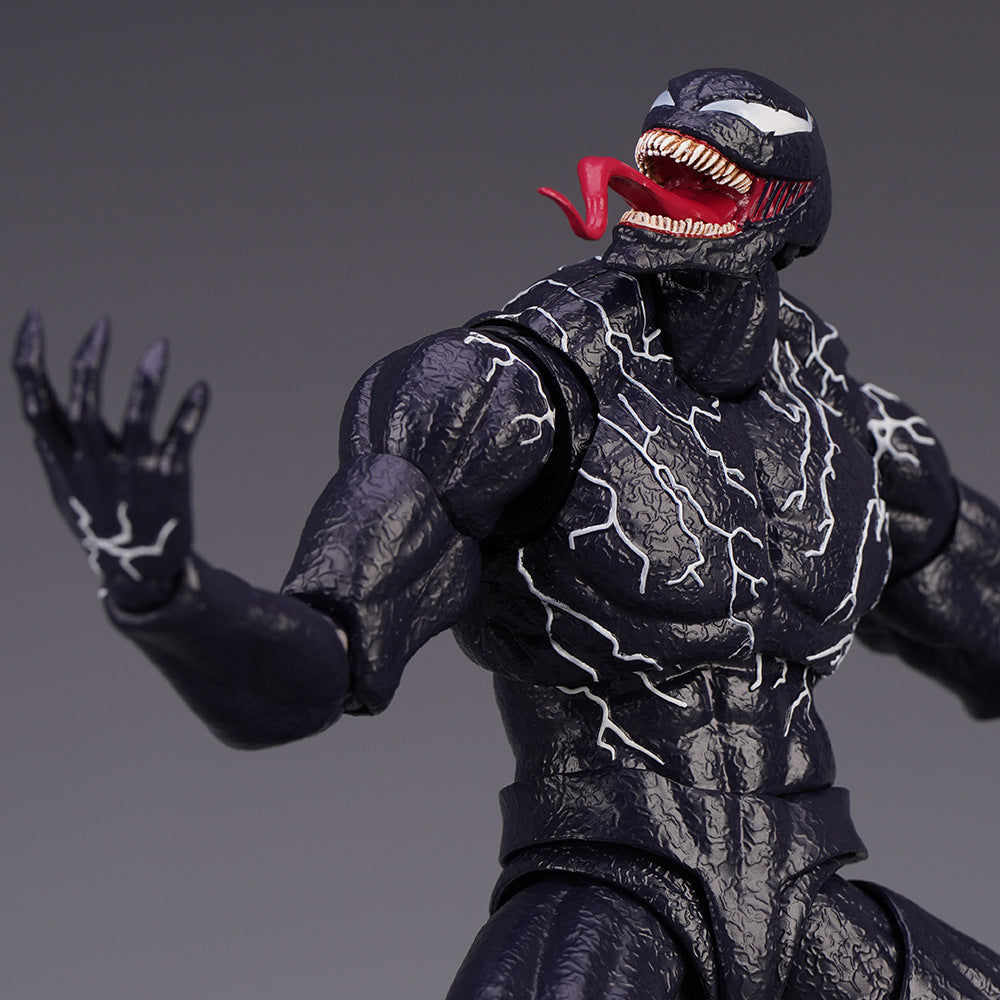 20cm Venom Symbiont Action Figure Joint Movable Toys Change Face Statue Model Doll Collectible For Toy Gift