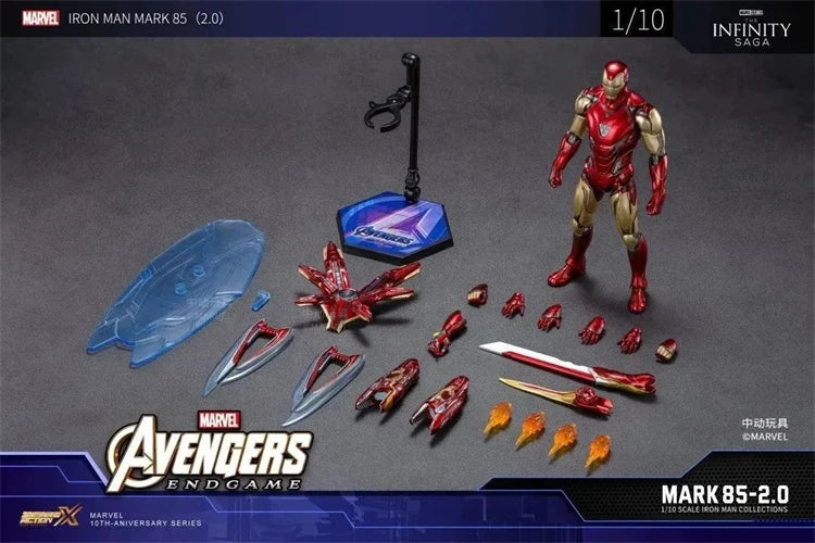 ZD Iron Man action figure collect Iron Man MK85 2.0 LED MK3 MK45 Model Boxed in stock