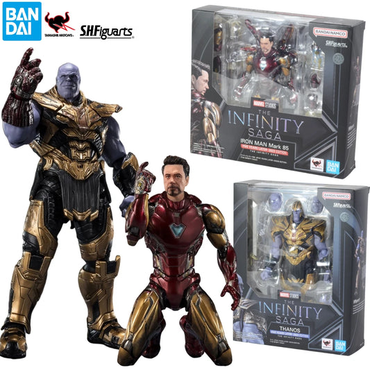 In Stock Bandai S.H.Figuarts Thanos Iron Man Mark 85 5th 2023 Edition (The Infinity Saga) Action Figure Collectible Toy Gift