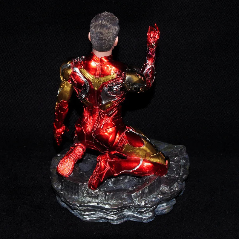 Hot Toys Iron Man Finger Snapping Statues Action Figures Avengers：endgame Ironman Kneeling Model Doll Collectible Ornaments Gift