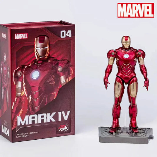 Genuine Zd Toy Marvel Iron Man Avengers Mark2 Model 1/10 Anime Action Figure Collection Model Room Decoration Toy Robot Gifts