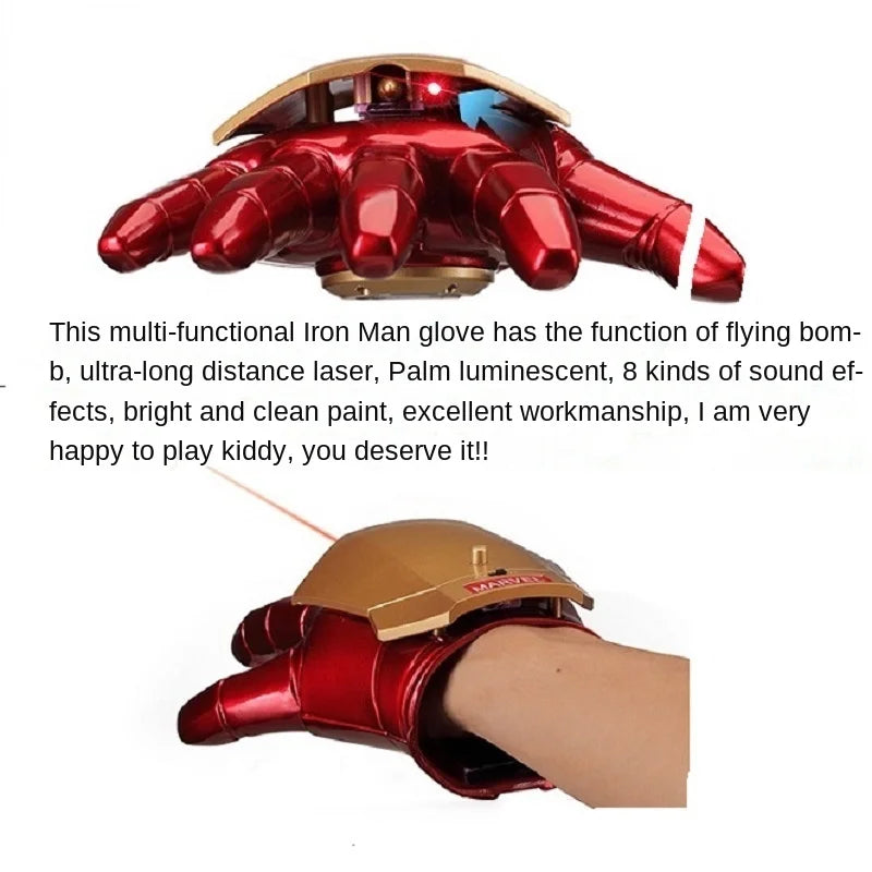 New Marvel Avengers Iron Man Helmet Cosplay 1:1 Light Led Ironman Mask Pvc Action Figure Toys Child Adult Gift