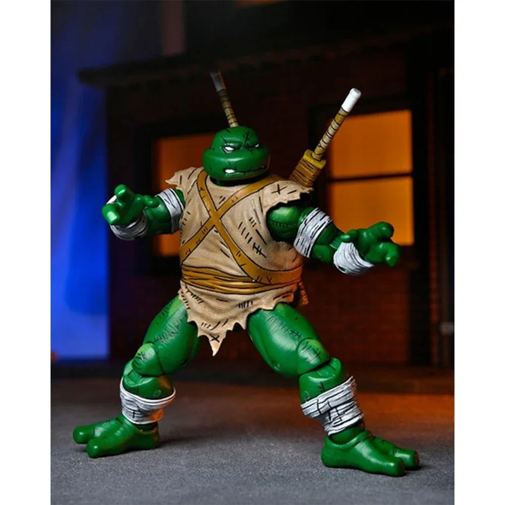 Original In Stock NECA 54372 Teenage Mutant Ninja Turtles Michelangelo The Wanderer Mirage Comics 7 Inch Action Figure Model