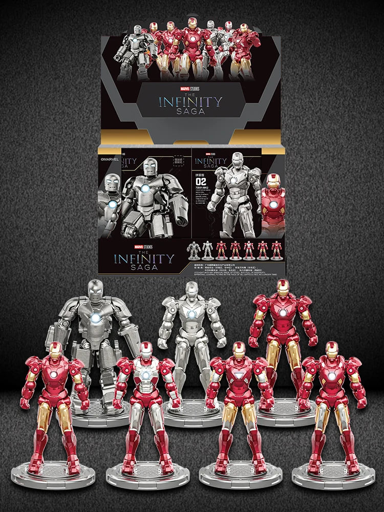 Original Iron Man Blocks Bricks Building Piston MK8 MK9 MK10 MK11 MK12 MK13 MK14 Legends Tony Stark DIY Toys Model Action Figure