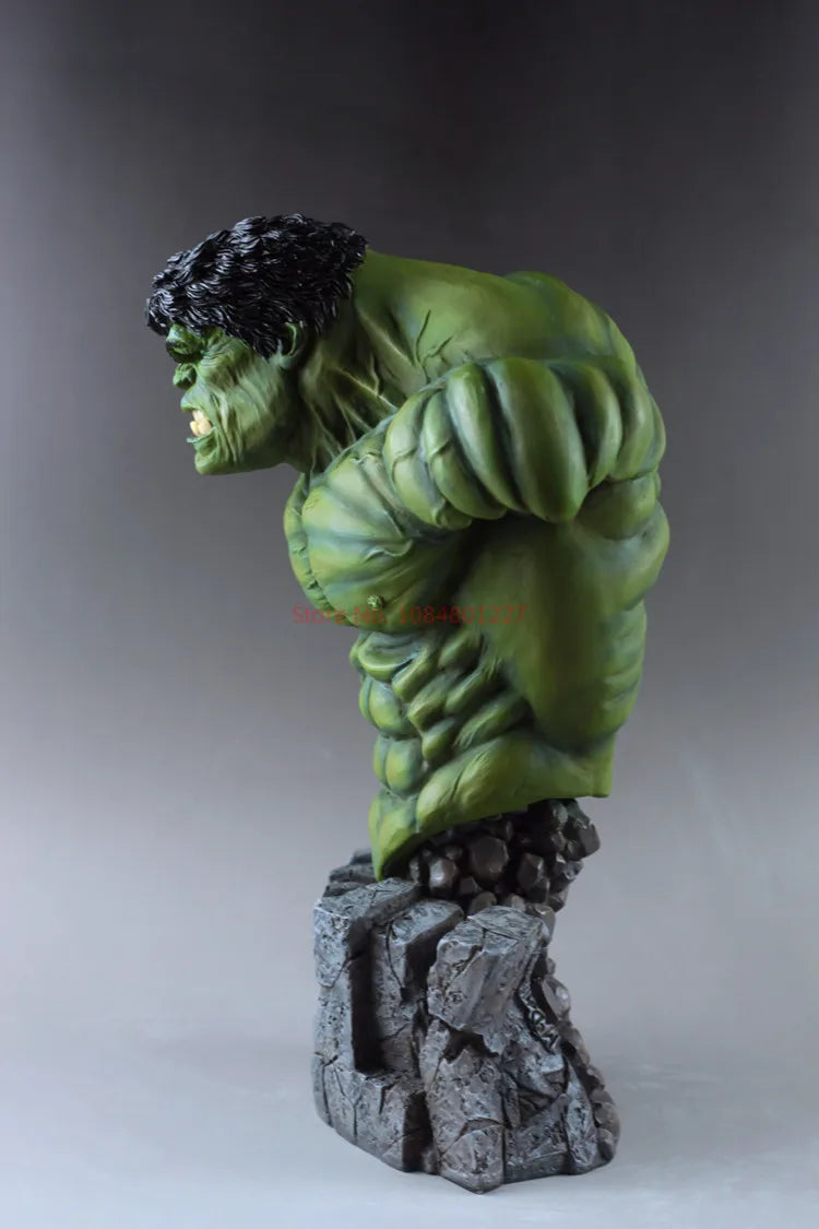 1/3 Superhero Green 34cm Giant Hulk Bust Action Figure Resin Statue Green Man Collection Model Home Decoration Surprise Toy Gift