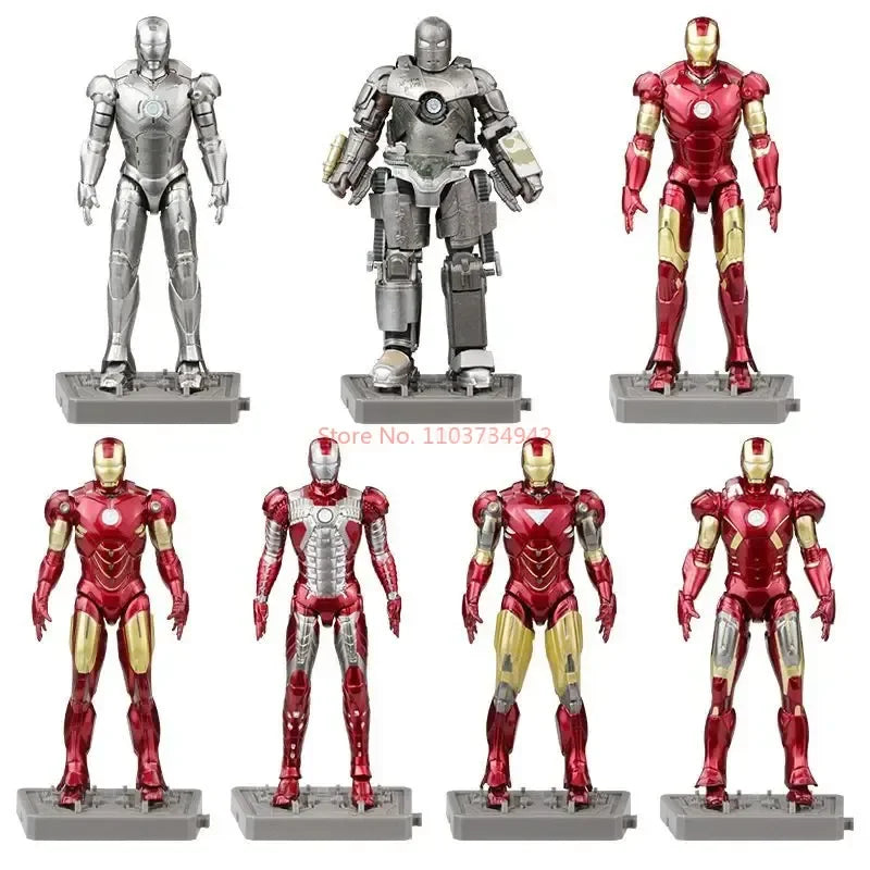 Genuine Zd Toy Marvel Iron Man Avengers Mark2 Model 1/10 Anime Action Figure Collection Model Room Decoration Toy Robot Gifts