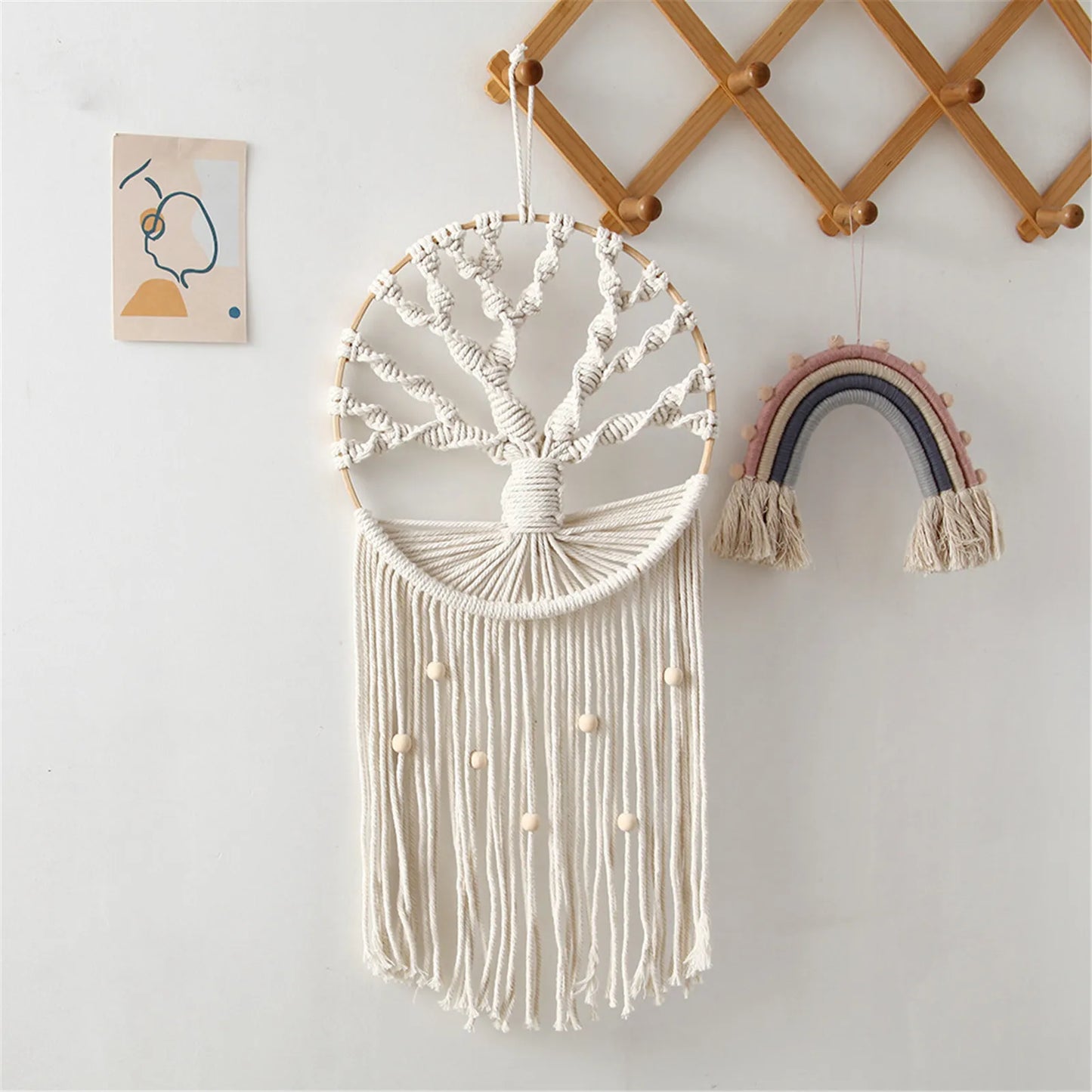 Big Dream Catcher For Wedding Home Decor Room Moon Tree Of Life Wind Chimes Dreamcatcher Boho Macrame Ornaments Dream Catchers