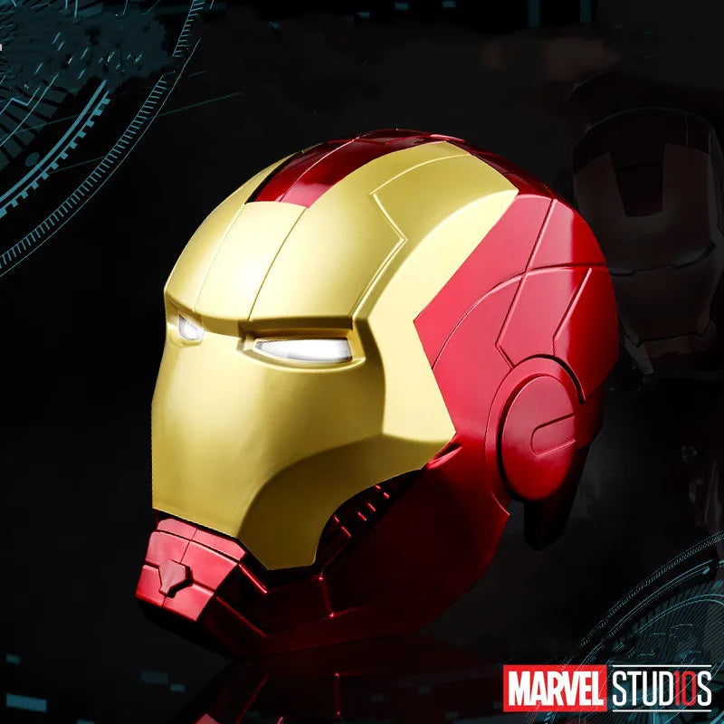 New Marvel Avengers Iron Man Helmet Cosplay 1:1 Light Led Ironman Mask Pvc Action Figure Toys Child Adult Gift