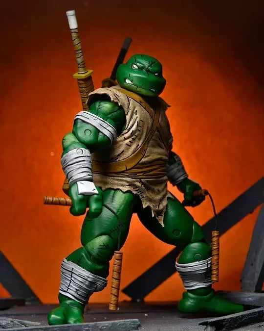 Original In Stock NECA 54372 Teenage Mutant Ninja Turtles Michelangelo The Wanderer Mirage Comics 7 Inch Action Figure Model