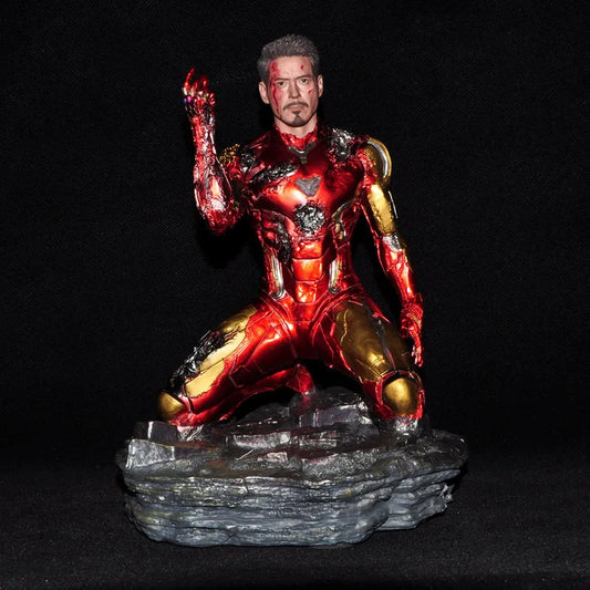 Hot Toys Iron Man Finger Snapping Statues Action Figures Avengers：endgame Ironman Kneeling Model Doll Collectible Ornaments Gift