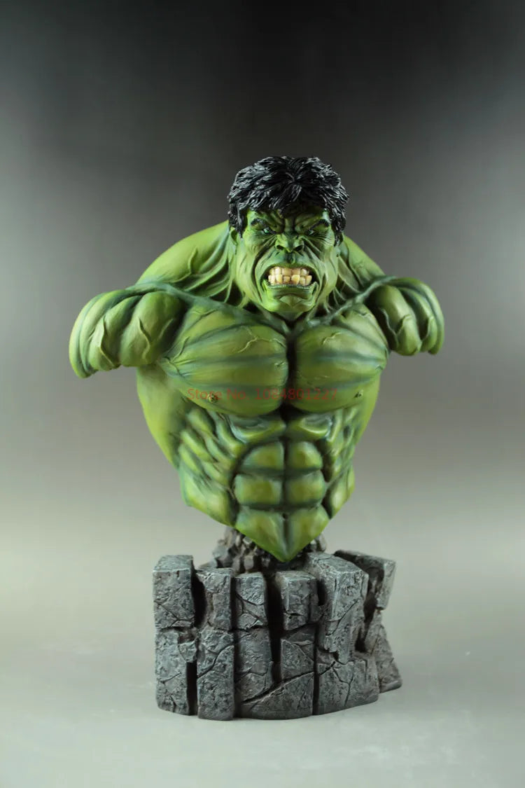 1/3 Superhero Green 34cm Giant Hulk Bust Action Figure Resin Statue Green Man Collection Model Home Decoration Surprise Toy Gift