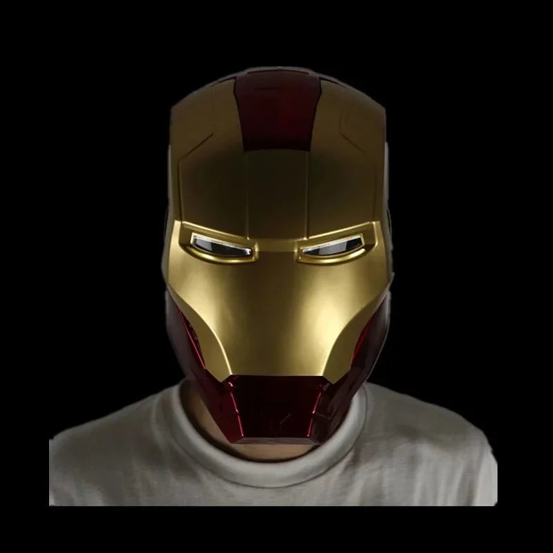 New Marvel Avengers Iron Man Helmet Cosplay 1:1 Light Led Ironman Mask Pvc Action Figure Toys Child Adult Gift