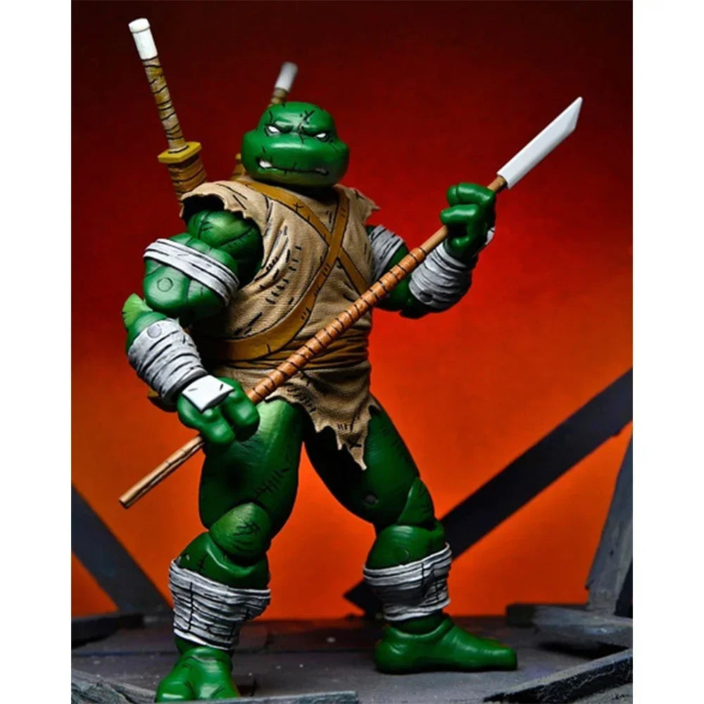 Original In Stock NECA 54372 Teenage Mutant Ninja Turtles Michelangelo The Wanderer Mirage Comics 7 Inch Action Figure Model