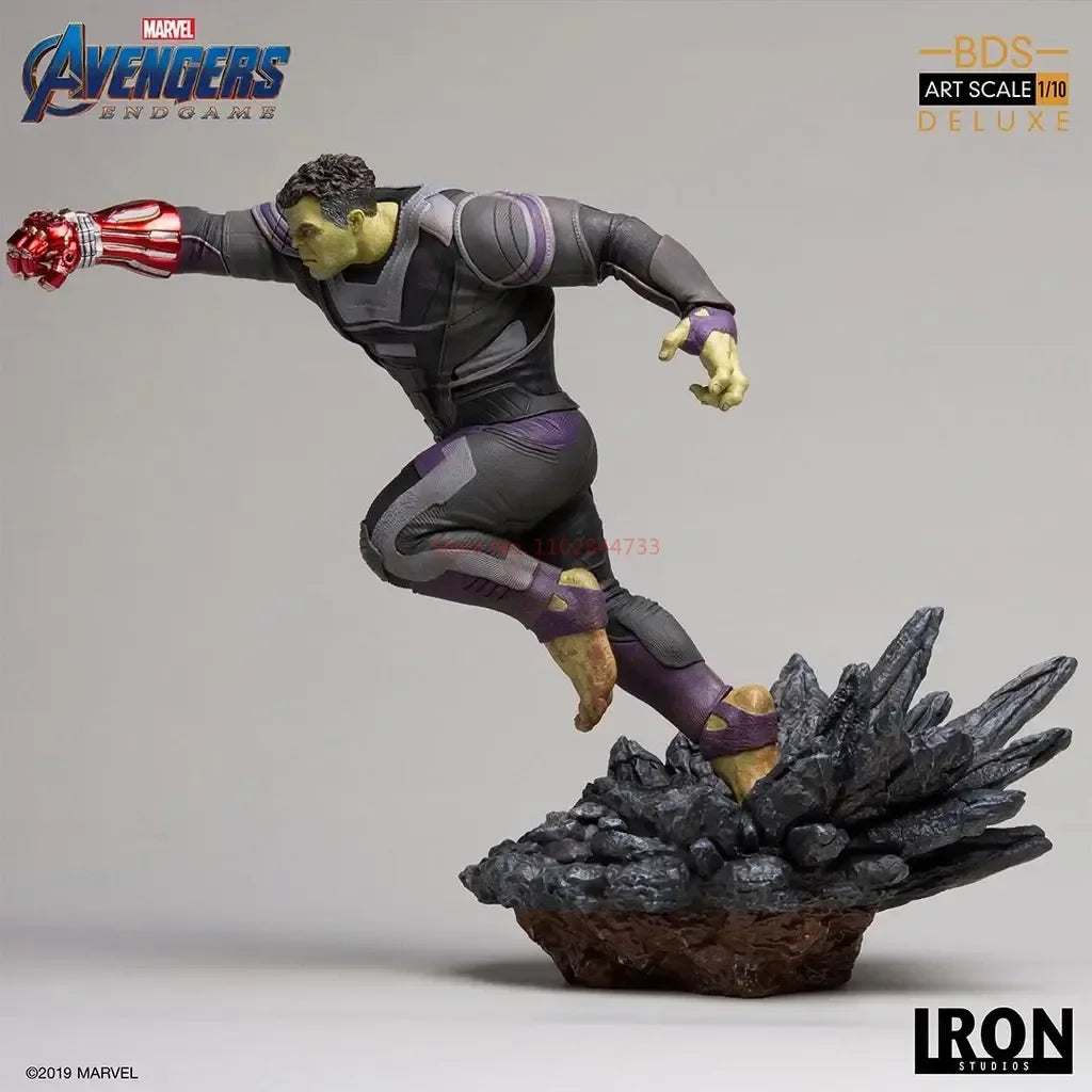 Original Marvel Characters Iron Studios  Avengers 4 The Hulk 1/10 Statue Deluxe Edition Model Figure Desktop Ornaments Collect