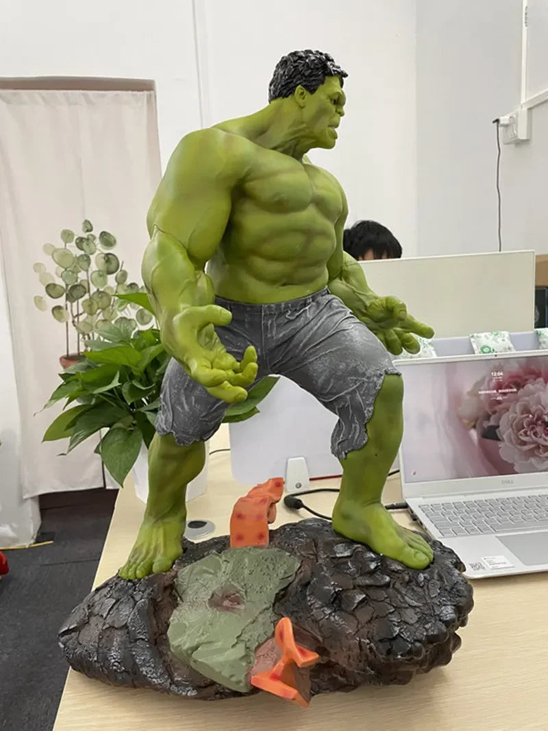 Large Size 1/4 60cm Superhero Green giant Green man Hulk Thanos figure Resin Statue Collection model Home Decoration adult gift