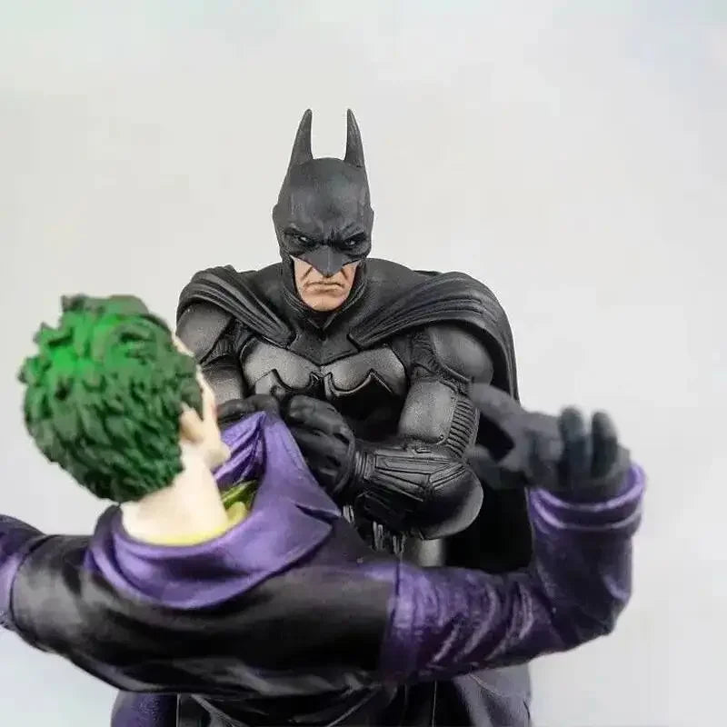 30CM Detective Comics Figure Batman Vs Joker Model Fight Scene Anime Action Collection Room Decoration Holiday Gifts Kids Toys