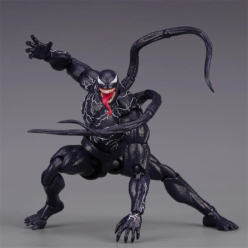 20cm Venom Symbiont Action Figure Joint Movable Toys Change Face Statue Model Doll Collectible For Toy Gift