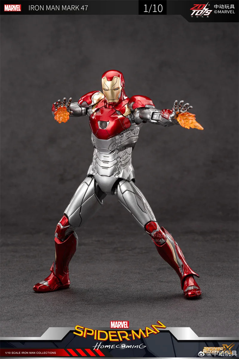 Zdtoys 1/10 Marvel Iron Man Mk47 Model Toy Anime Gift Action Figures Collect Free Shipping Birthday Present