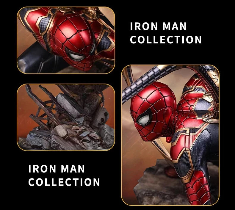 Avengers model series heroes Never return boxed steel Spider-Man statue anime hand toy boy birthday gift tabletop holiday souven