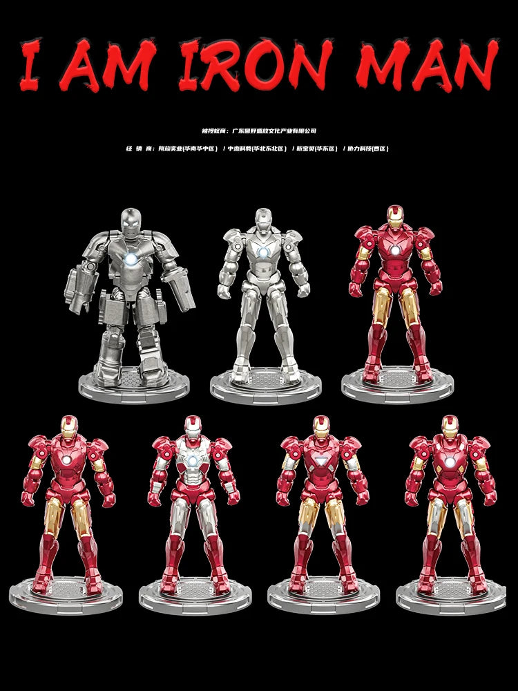 Original Iron Man Blocks Bricks Building Piston MK8 MK9 MK10 MK11 MK12 MK13 MK14 Legends Tony Stark DIY Toys Model Action Figure