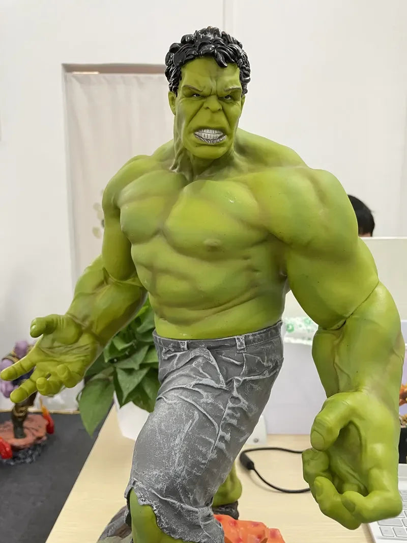 Large Size 1/4 60cm Superhero Green giant Green man Hulk Thanos figure Resin Statue Collection model Home Decoration adult gift