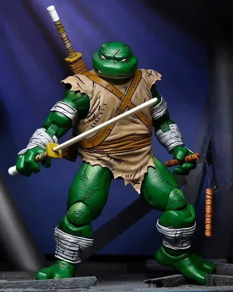 Original In Stock NECA 54372 Teenage Mutant Ninja Turtles Michelangelo The Wanderer Mirage Comics 7 Inch Action Figure Model